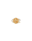 jaipur gold ring in 18kt with sculptural sphere-inspired design, handcrafted Italian fine jewellery