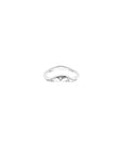Vittoria sculptural white gold ring with triangular diamond insets and polished curves
