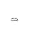 Vittoria sculptural white gold ring with polished architectural curves