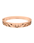 gadir gold bracelet in rose gold with sculptural geometric cut-out design, handcrafted Italian fine jewellery