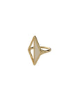 Rekhale gold diamond ring, architectural Italian luxury jewellery