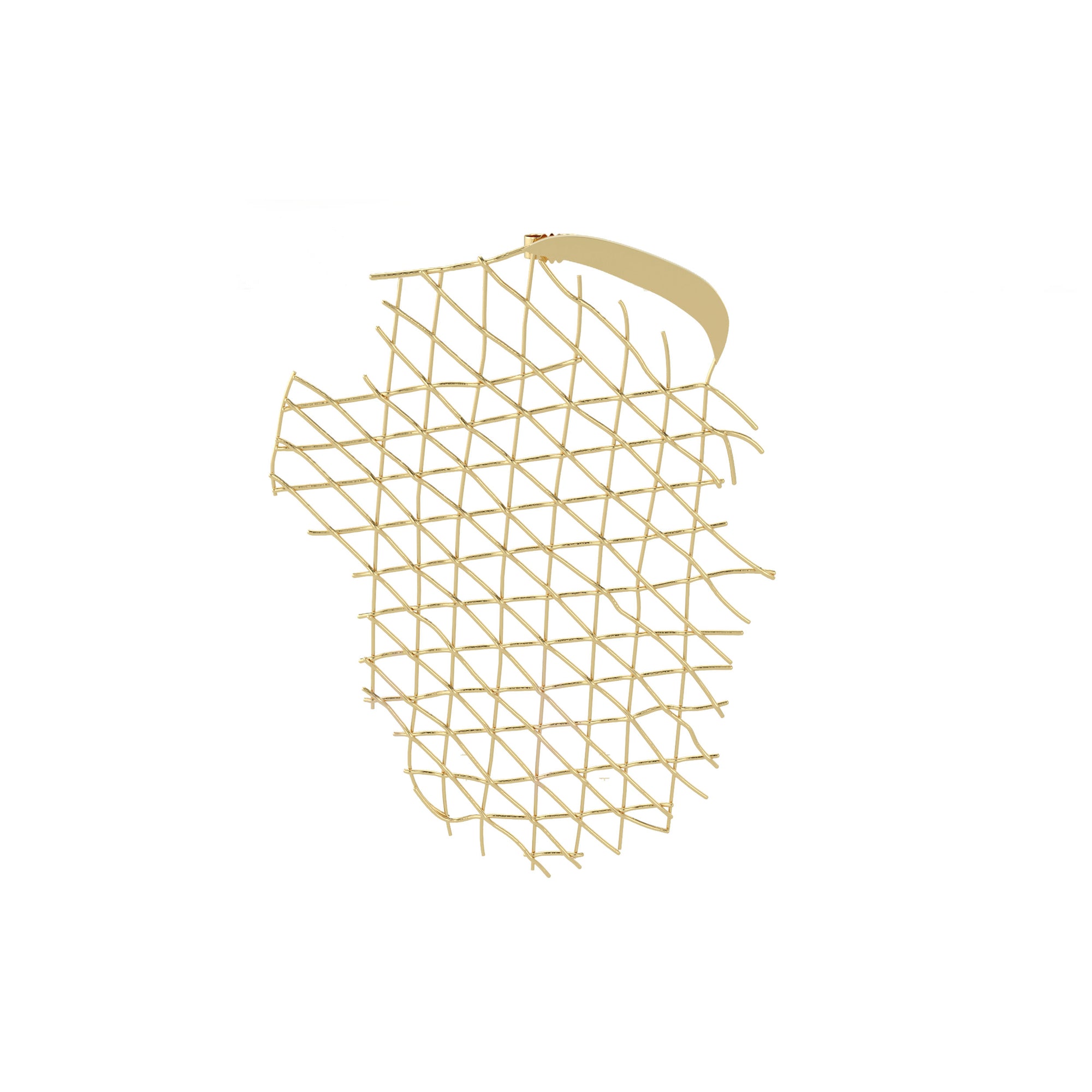 sculptural filicudi single earring with bold geometric design, handcrafted Italian fine jewellery