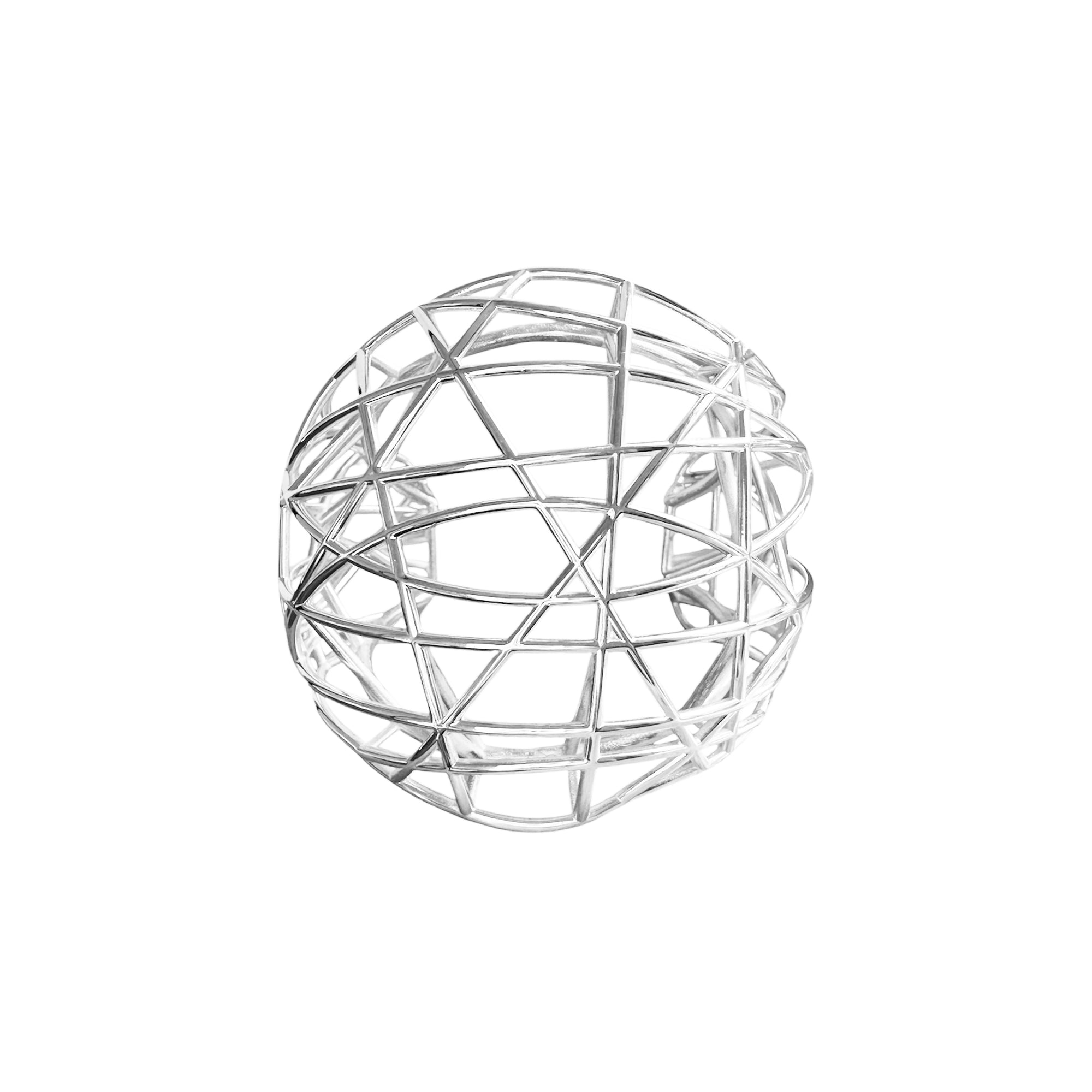 Lumina bracelet in Sterling Silver 925, luminous reticulated mesh design