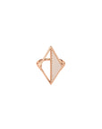 Rekhale gold diamond ring, architectural Italian luxury jewellery