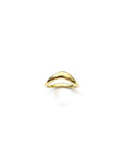 Vittoria sculptural gold ring with polished architectural curves
