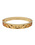 gadir gold bracelet in 18kt with sculptural geometric cut-out design, handcrafted Italian fine jewellery